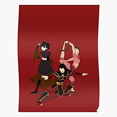 Abstract Fire Nation Girls Poster