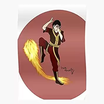 Firebending Zuko Avatar Fan Art Poster