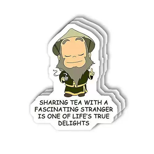 3 PCs Stickers Uncle iroh Sharing Tea Quote