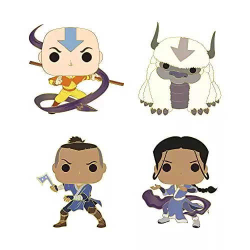 Pins Set of 4: Avatar - Aang, Appa, Sokka and Katara